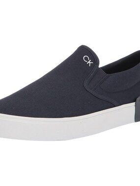 Men's Navy Blue 100% Synthetic Rubber Canvas Upper Padded Footbed Ryor Sneaker